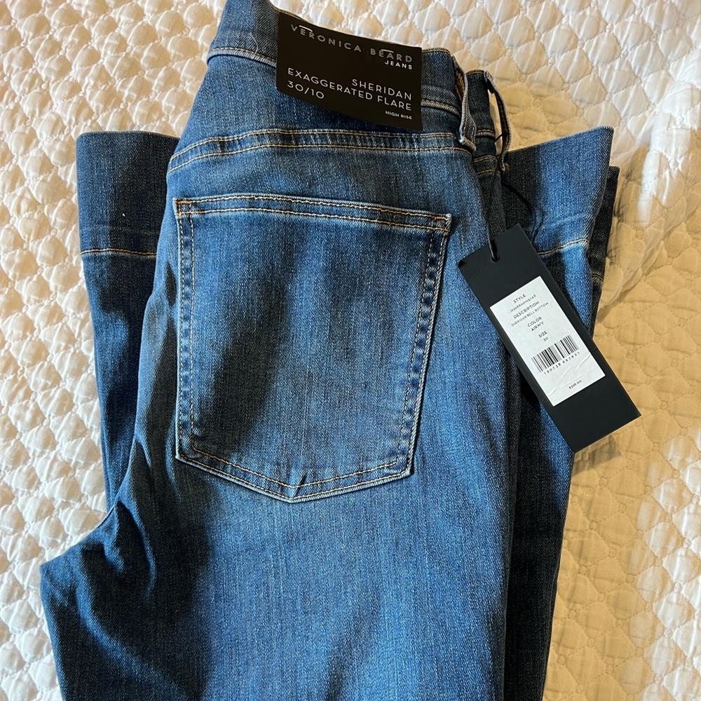 NWT Veronica Beard exaggerated flare jeans size 30